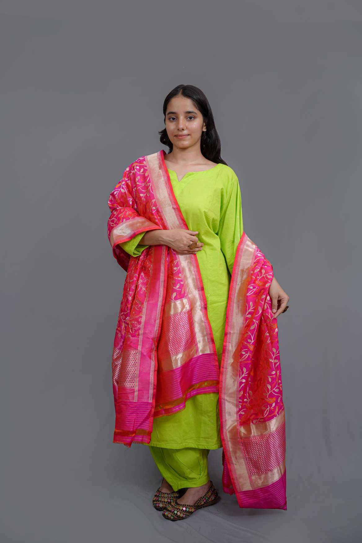 Banarasi Katan Silk Handloom Dupatta