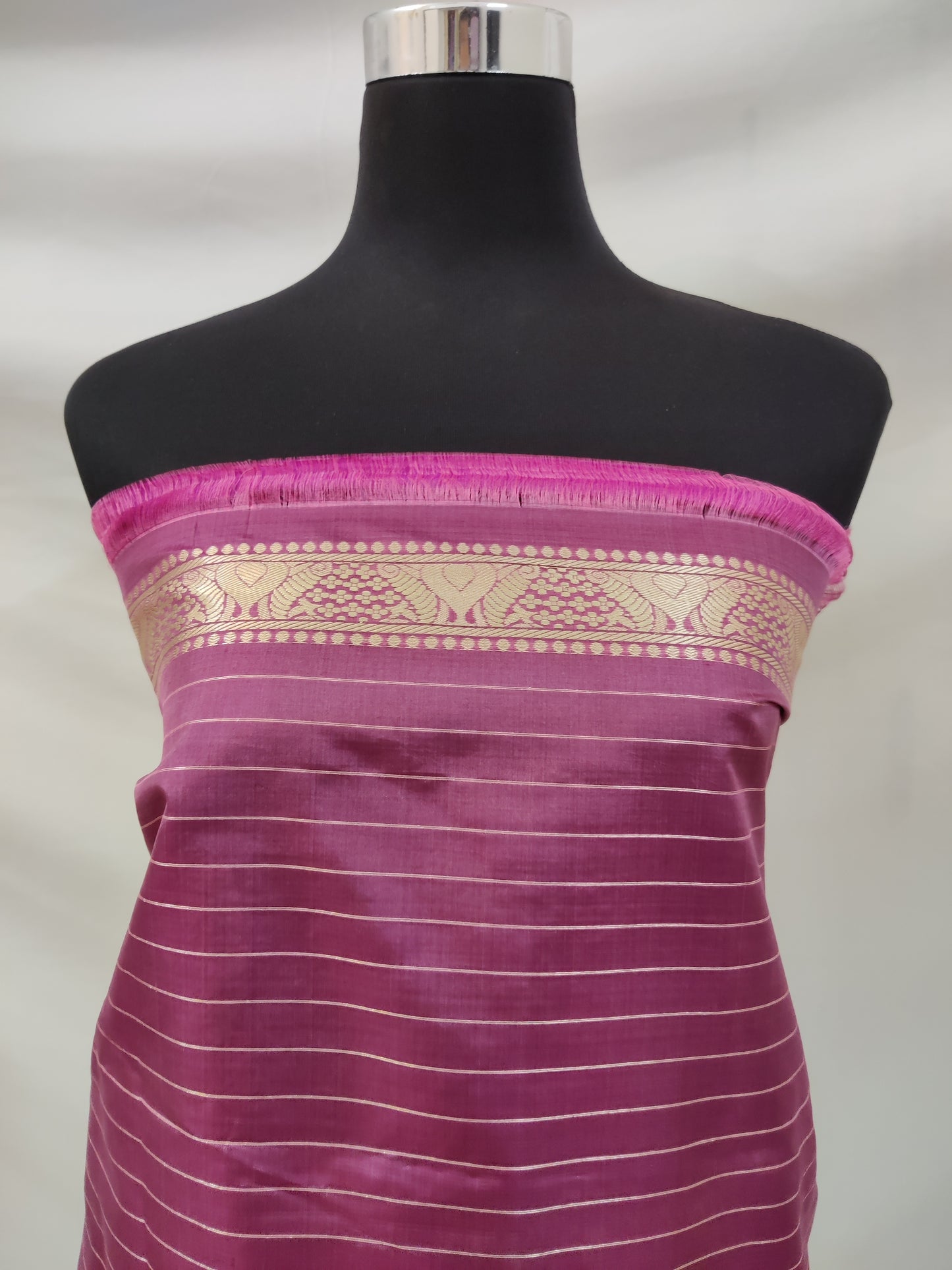 Mauve Banarasi Katan Silk Handloom Saree